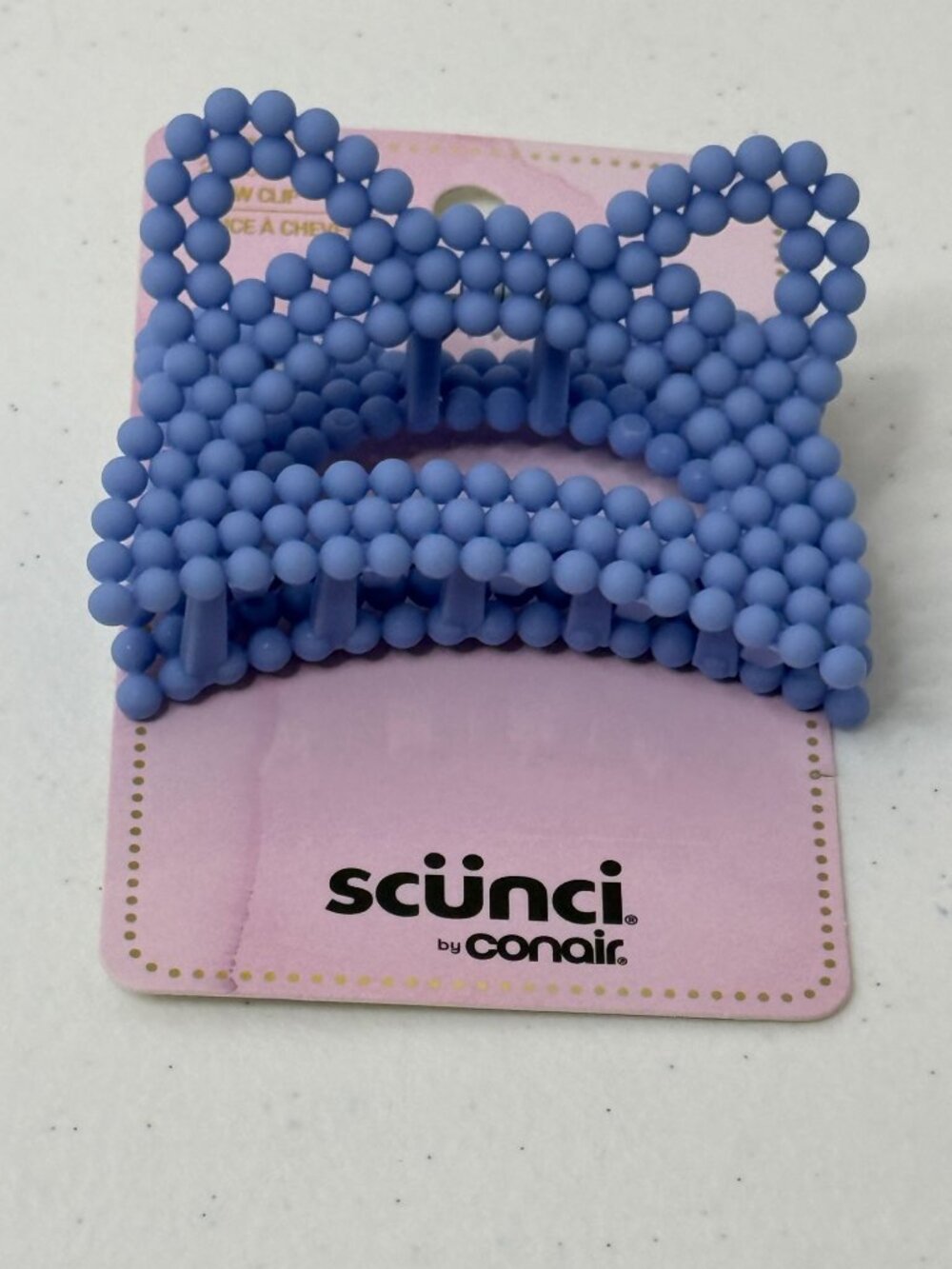 Scunci Blue Bubble Claw Hair Clip Large Matte Beaded New - Picture 3 of 6